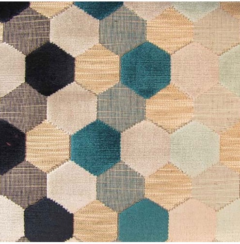 Extravaganza Hexagonal Upholstery Fabric EXT2668