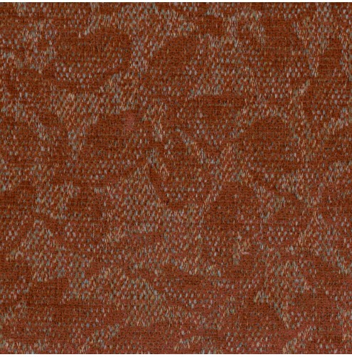 Bergamo Leaves Terracotta Upholstery Fabric - BER3344