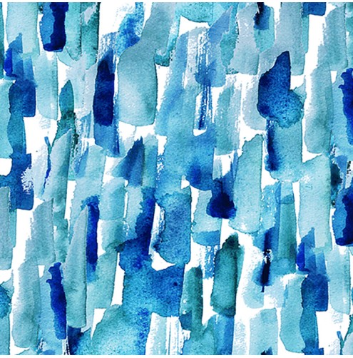 Contemporary Velvet Impasto Blue