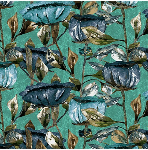 Contemporary Velvet Tulipa Turquoise